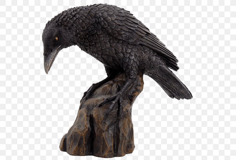 Statue Figurine Sculpture Crow Common Raven, PNG, 555x555px, Statue, American Crow, Beak, Bird, Bird Of Prey Download Free