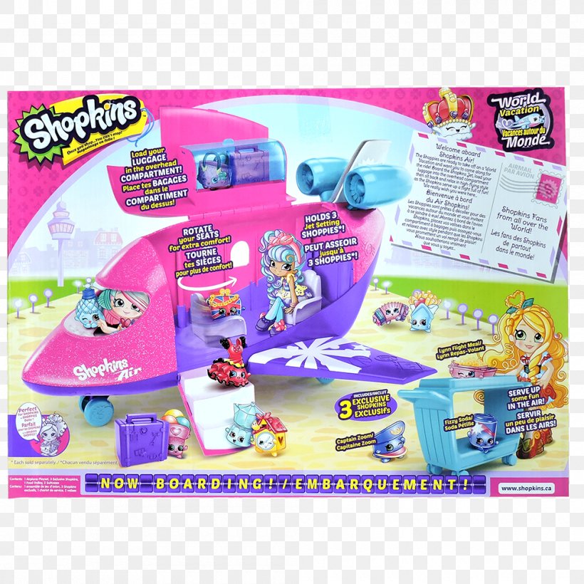 Airplane Shopkins Amazon.com Moose Toys, PNG, 1000x1000px, Airplane, Airline, Amazoncom, Barbie, Doll Download Free