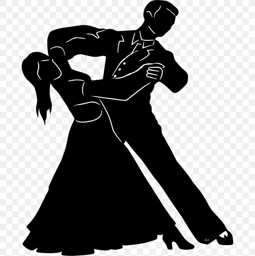 Partner Dance Image Silhouette Wiki Dress Black & White M, PNG, 681x824px, Dance, Black, Black And White, Clothing, Couple Download Free