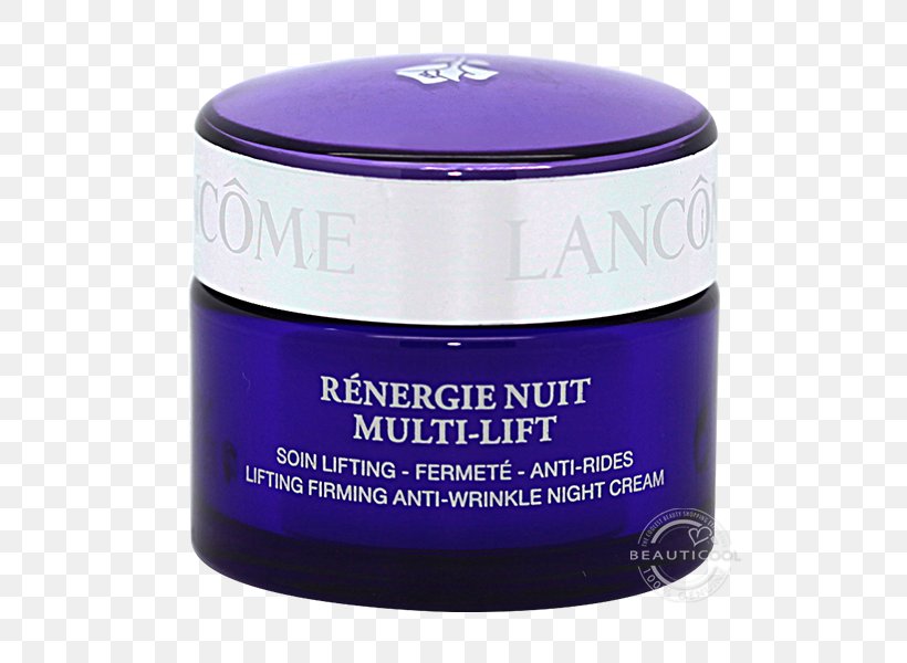 Anti-aging Cream Lancôme Rénergie Multi-lift Night Wrinkle, PNG, 600x600px, Cream, Antiaging Cream, Purple, Skin Care, Temperature Download Free