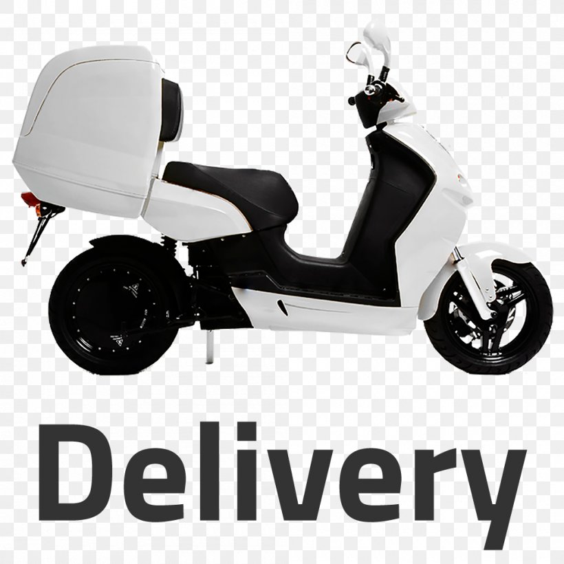 Electric Motorcycles And Scooters Electric Vehicle Delivery, PNG, 1000x1000px, Scooter, Automotive Design, Automotive Wheel System, Business, Delivery Download Free