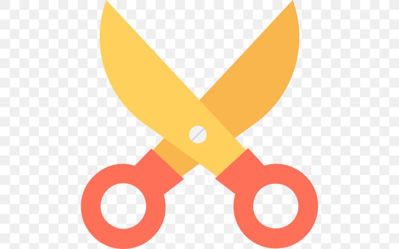 Scissors Line Angle Clip Art, PNG, 512x512px, Scissors, Logo, Orange, Wing, Yellow Download Free