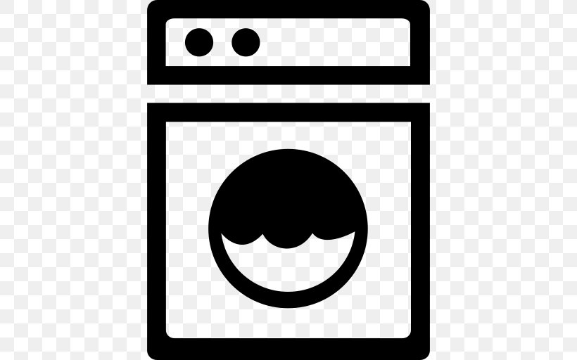 Washing Machines Laundry Symbol Cleaning, PNG, 512x512px, Washing Machines, Area, Black, Black And White, Cleaning Download Free