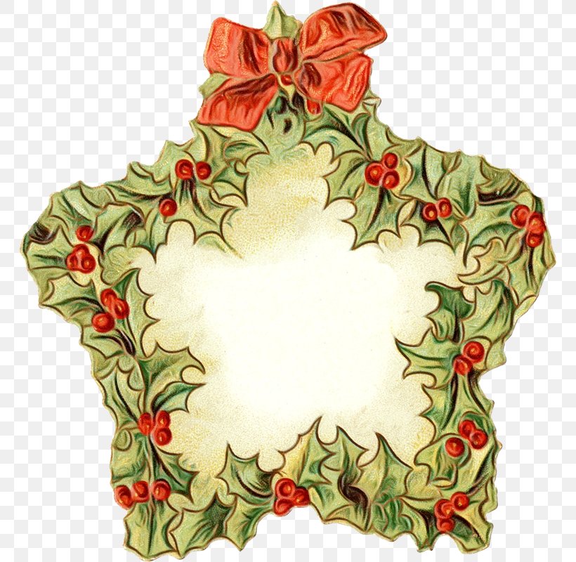 Holly, PNG, 764x800px, Watercolor, Flower, Holly, Leaf, Ornament Download Free