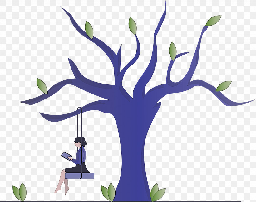 Tree Swing, PNG, 3000x2371px, Tree Swing, Branch, Flower, Plant, Plant Stem Download Free