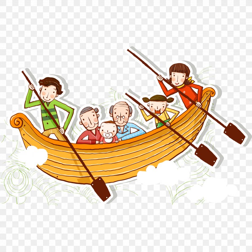 Cartoon Rowing Illustration, PNG, 2476x2476px, Cartoon, Animation, Art, Child, Comics Download Free