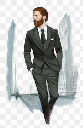 Man Suit - Fernando Vicente Fashion Illustration Male Illustration PNG