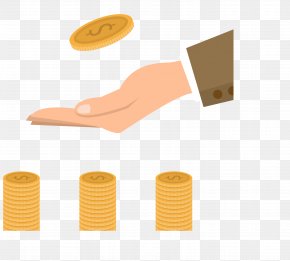 Overlapping Gold Coins And Hands - Gold Coin Silver Coin PNG