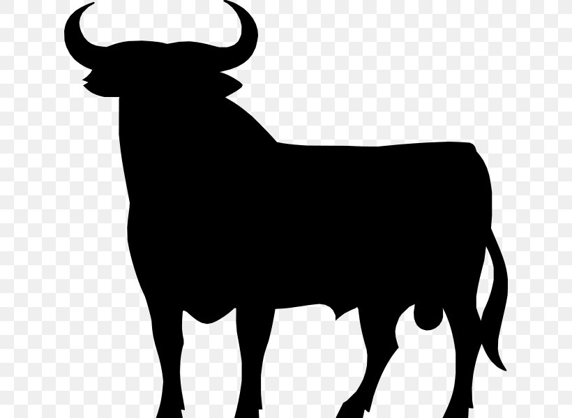 Osborne Bull Spanish Fighting Bull Osborne Group Clip Art, PNG, 636x599px, Osborne Bull, Black And White, Brandy De Jerez, Bull, Cattle Download Free
