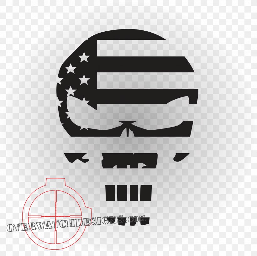 Punisher Flag Of The United States Decal Sticker, PNG, 2401x2393px, Punisher, Airbrush, Black And White, Brand, Bumper Sticker Download Free