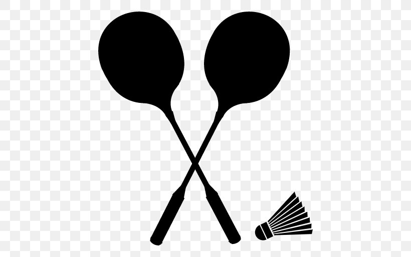 Badmintonracket Shuttlecock Sport T-shirt, PNG, 512x512px, Racket, Badminton, Badmintonracket, Ball, Black And White Download Free