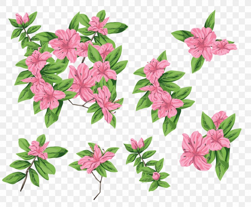 Cut Flowers Clip Art, PNG, 2400x1980px, Flower, Azalea, Branch, Cut Flowers, Digital Image Download Free