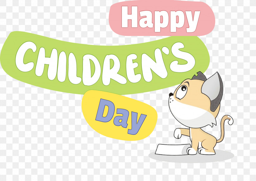 Logo Cartoon Yellow Line Meter, PNG, 3000x2122px, Childrens Day, Cartoon, Happy Childrens Day, Line, Logo Download Free