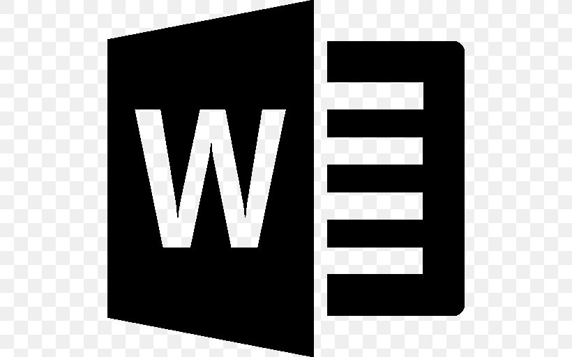 Microsoft Word Microsoft Office, PNG, 512x512px, Microsoft Word, Black, Black And White, Brand, Logo Download Free