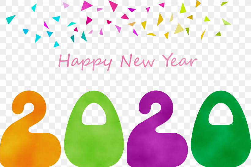 Text Font Number, PNG, 3000x1997px, Happy New Year 2020, New Year 2020, New Years, Number, Paint Download Free