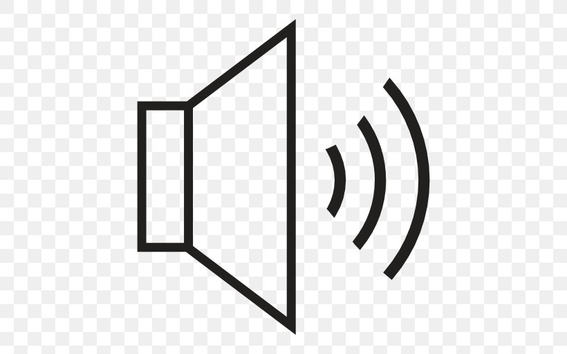 Loudspeaker Electronic Symbol Sound, PNG, 512x512px, Loudspeaker, Area, Black, Black And White, Brand Download Free