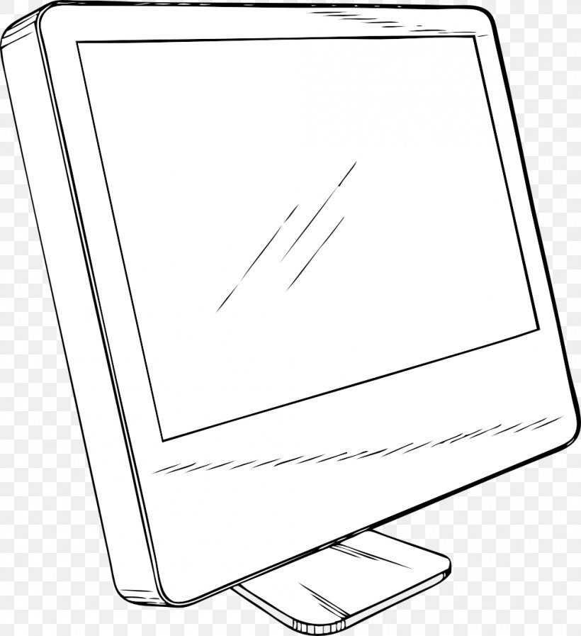 Computer Monitors Personal Computer Clip Art, PNG, 999x1094px, Computer Monitors, Apple Cinema Display, Area, Black, Black And White Download Free