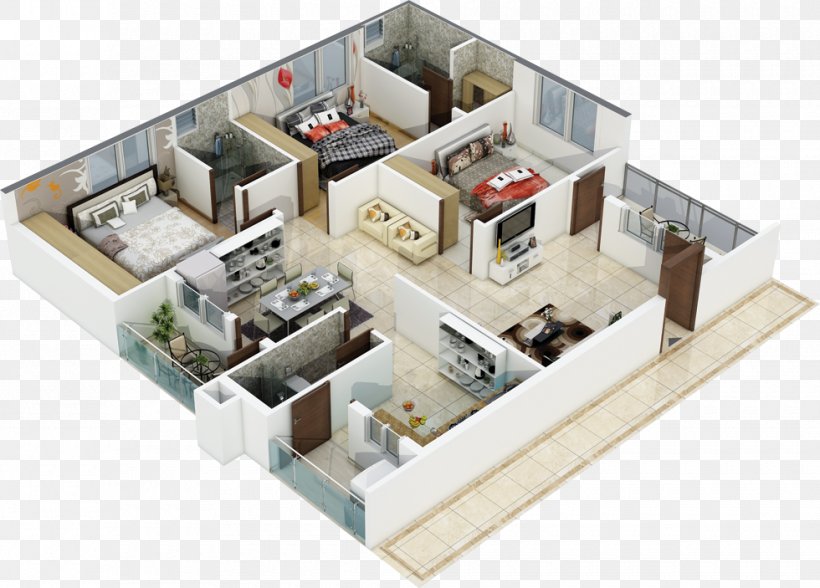Apartment House Floor Plan Renting Bedroom, PNG, 980x703px, Apartment, Bedroom, Floor Plan, House, Interior Design Services Download Free