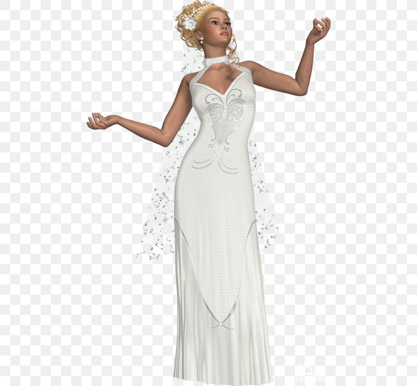 Wedding Dress Decoupage Bride Party Dress, PNG, 480x760px, Watercolor, Cartoon, Flower, Frame, Heart Download Free