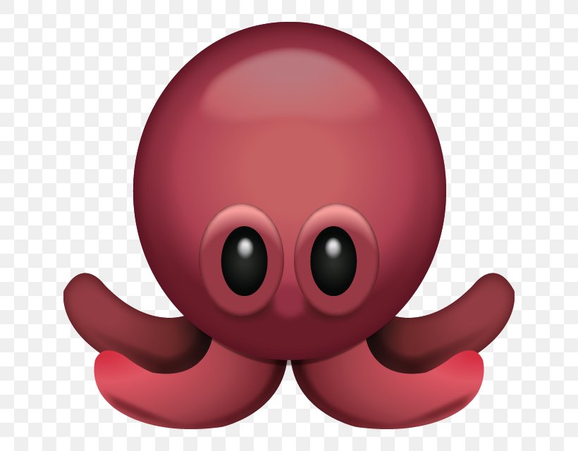Octopus Emoji Squid Sticker, PNG, 640x640px, Watercolor, Cartoon, Flower, Frame, Heart Download Free