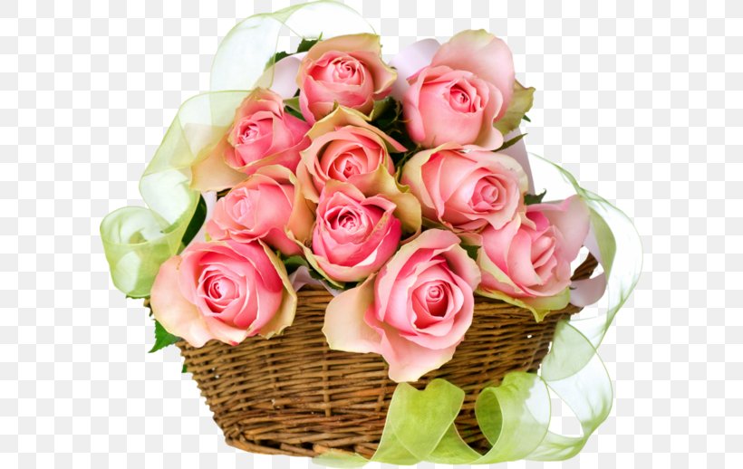 Rose Flower Basket Pink Stock Photography, PNG, 600x518px, Flower, Artificial Flower, Basket, Cut Flowers, Floral Design Download Free