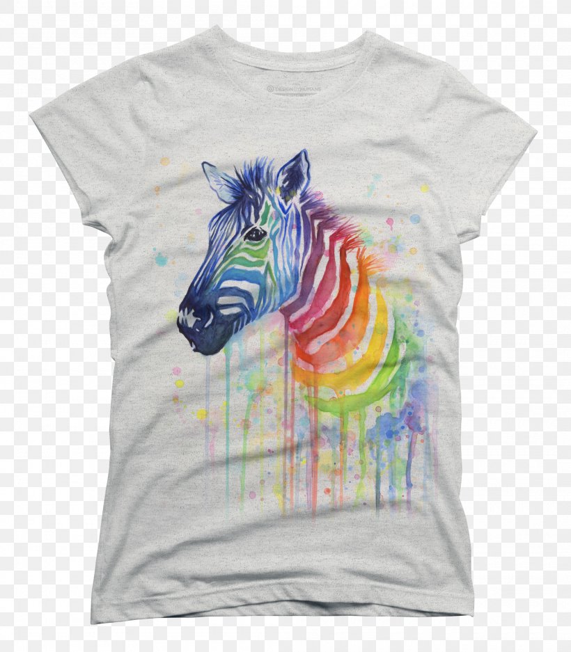 T-shirt Hoodie Zebra Canvas Painting, PNG, 2100x2400px, Tshirt, Art, Canvas, Canvas Print, Clothing Download Free