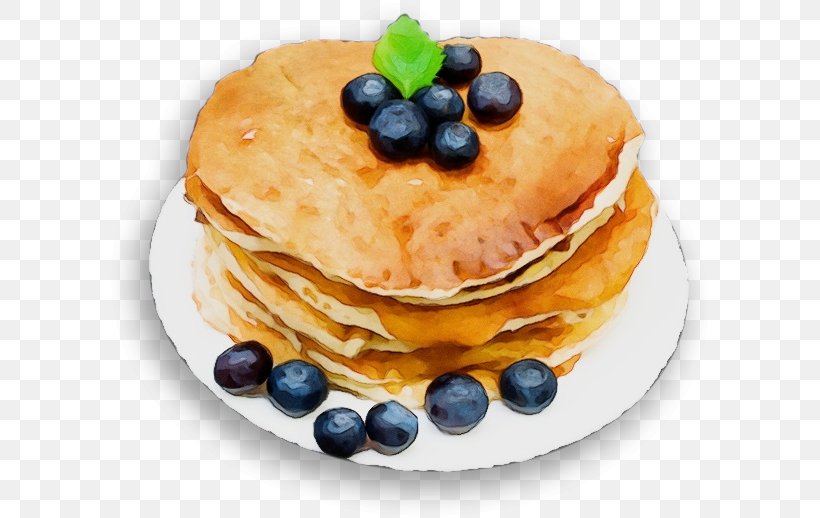 Dish Food Pancake Cuisine Breakfast, PNG, 601x518px, Watercolor, Blueberry, Breakfast, Cuisine, Dish Download Free