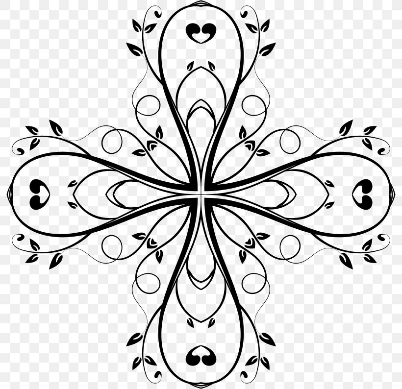 Floral Design Clip Art, PNG, 794x794px, Floral Design, Art, Artwork, Black, Black And White Download Free