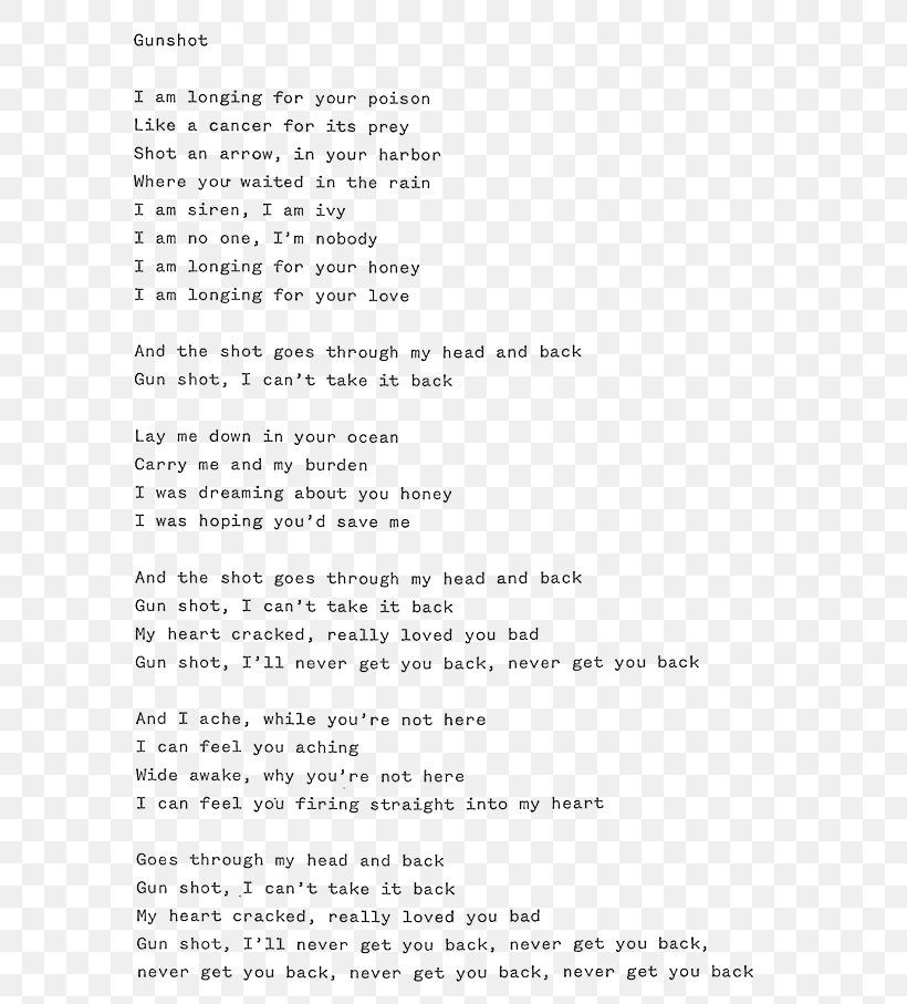 MetroLyrics Gunshot Song I Never Learn, PNG, 640x907px, Watercolor, Cartoon, Flower, Frame, Heart Download Free