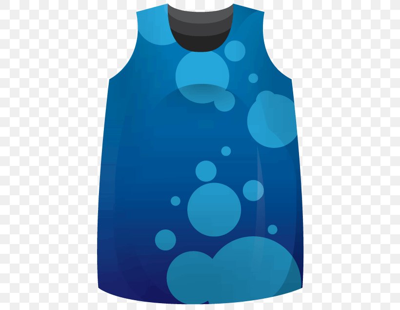 T-shirt Polka Dot Outerwear Sleeveless Shirt, PNG, 450x635px, Tshirt, Aqua, Blue, Electric Blue, Outerwear Download Free