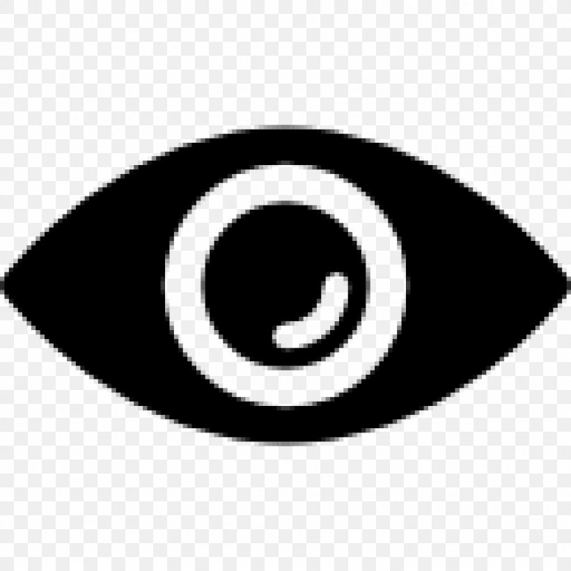 Black And White Logo Symbol, PNG, 1024x1024px, Black And White, Brand, Cartoon, Eye, Logo Download Free