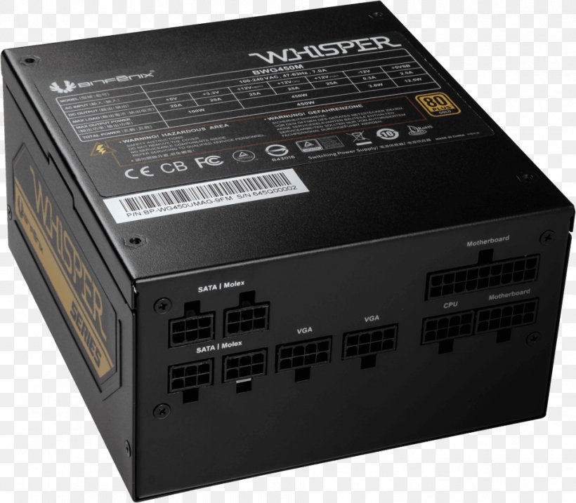 PC Power Supply Unit Bitfenix Whisper M ATX 80 PLUS Gold Laptop AC Adapter, PNG, 966x845px, 80 Plus, Power Supply Unit, Ac Adapter, Antec, Atx Download Free