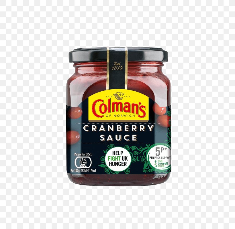 Colman's Condiment Cranberry Sauce British Cuisine, PNG, 800x800px, Condiment, British Cuisine, Cranberry, Cranberry Sauce, Food Download Free