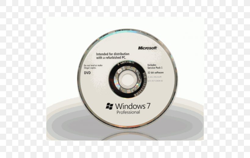 Laptop Microsoft Windows 7 Professional W/SP1 Product Key Computer Software, PNG, 520x520px, 64bit Computing, Laptop, Compact Disc, Computer Software, Data Storage Device Download Free