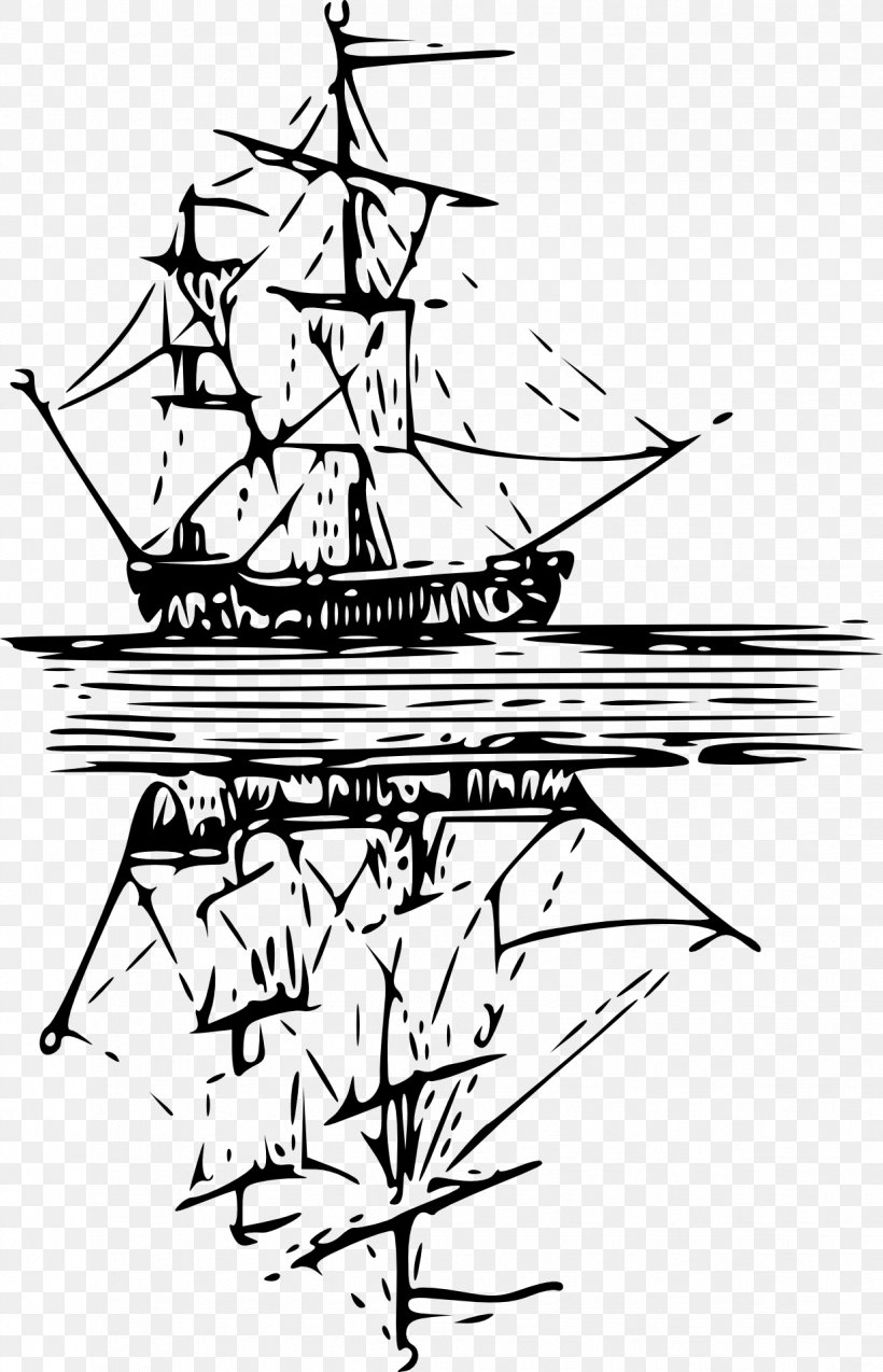 Boat Drawing Ship Clip Art, PNG, 1235x1920px, Boat, Artwork, Barque, Black And White, Brigantine Download Free