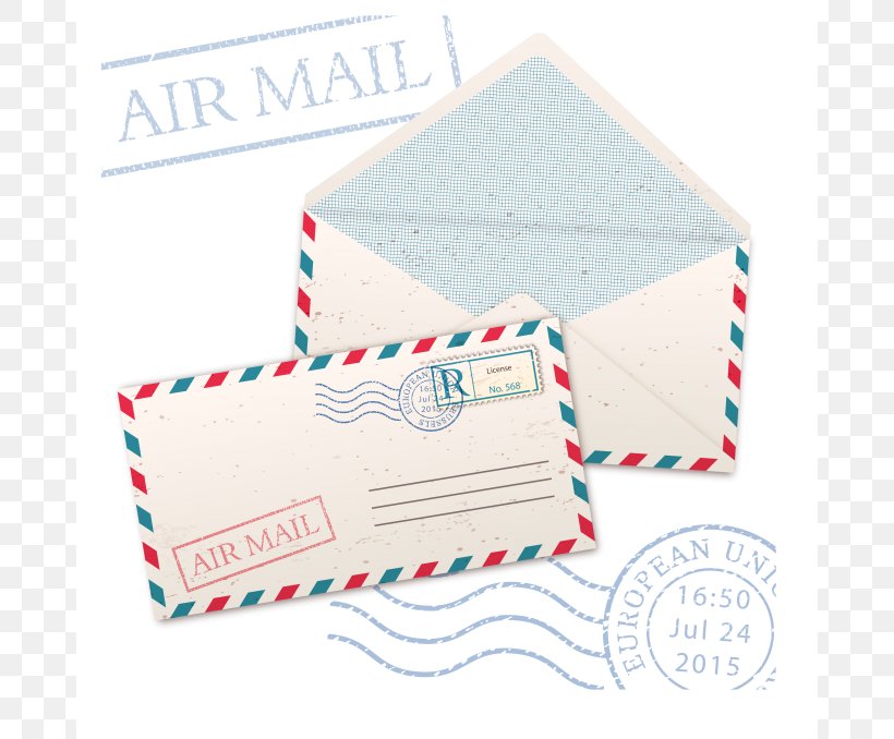 Envelope Mail Vector Graphics Postage Stamps Post Cards, PNG, 680x678px, Envelope, Airmail, Airmail Etiquette, Brand, Letter Download Free