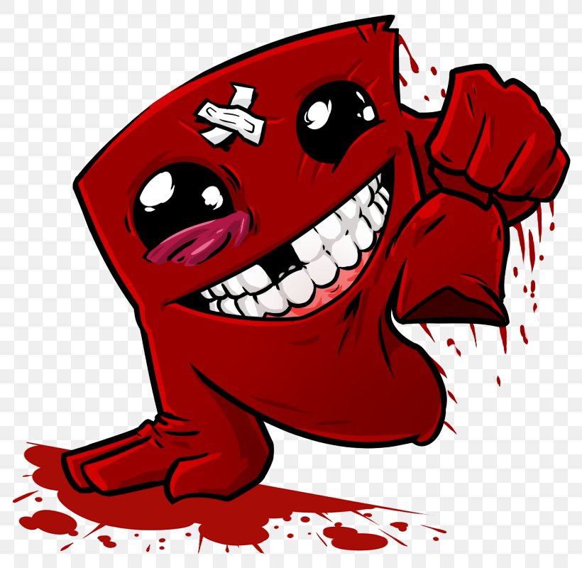 Super Meat Boy Video Game Braid Team Meat Minecraft, PNG, 800x800px, Watercolor, Cartoon, Flower, Frame, Heart Download Free