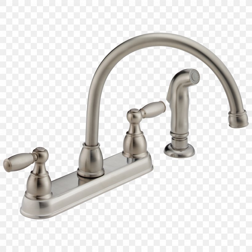 Tap Brushed Metal Moen Sink The Home Depot, PNG, 2000x2000px, Tap, American Standard Brands, Bathtub Accessory, Brass, Bronze Download Free