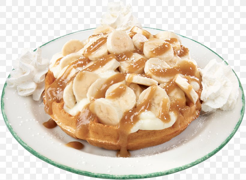 Belgian Waffle Cream Breakfast Custard, PNG, 1000x734px, Belgian Waffle, American Food, Banana, Banana Custard, Breakfast Download Free