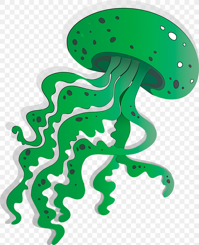 Green Octopus, PNG, 2437x3000px, Green, Octopus Download Free