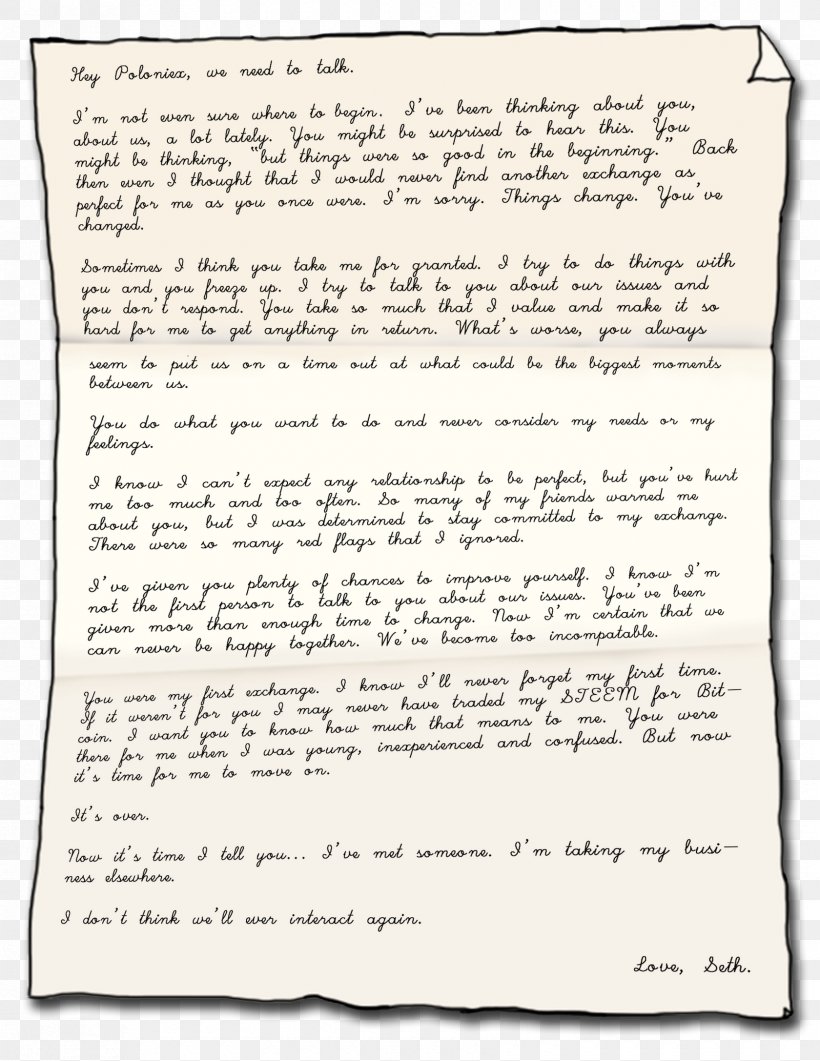 Letter Poloniex Handwriting Breakup, PNG, 1680x2174px, Letter, Area, Breakup, Document, Handwriting Download Free