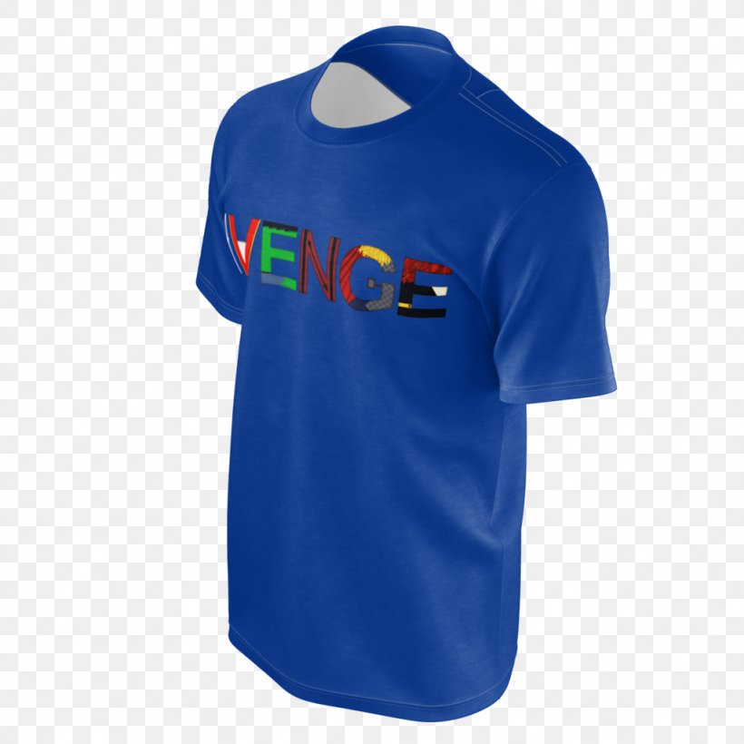 T-shirt Hoodie Sports Fan Jersey Sleeve, PNG, 1024x1024px, Tshirt, Active Shirt, Blue, Clothing, Cobalt Blue Download Free