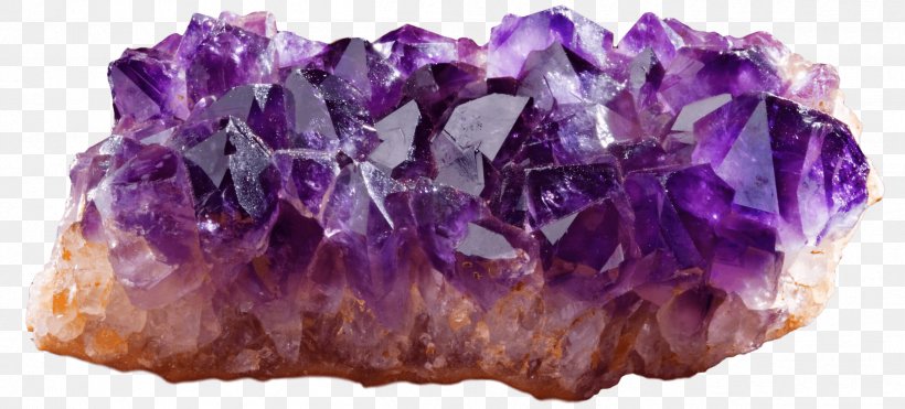 Amethyst Gemstone Geode Purple Stock Photography, PNG, 2428x1101px, Watercolor, Cartoon, Flower, Frame, Heart Download Free