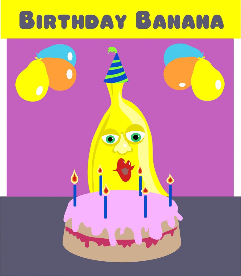 Birthday Cake Banana Cake Clip Art, PNG, 2092x2400px, Birthday Cake, Area, Art, Banana, Banana Cake Download Free