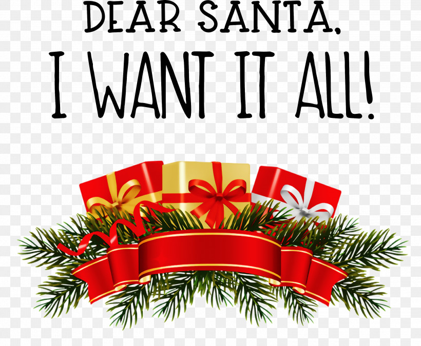 Dear Santa Christmas, PNG, 3000x2471px, Dear Santa, Christmas, Christmas Carol, Christmas Day, Christmas Decoration Download Free