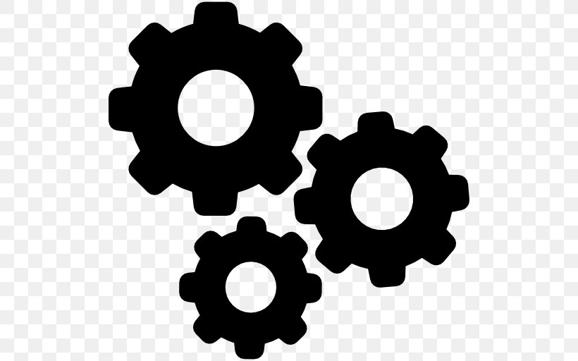 Gears, PNG, 512x512px, Gear, Black And White, Hardware, Hardware Accessory, Symbol Download Free