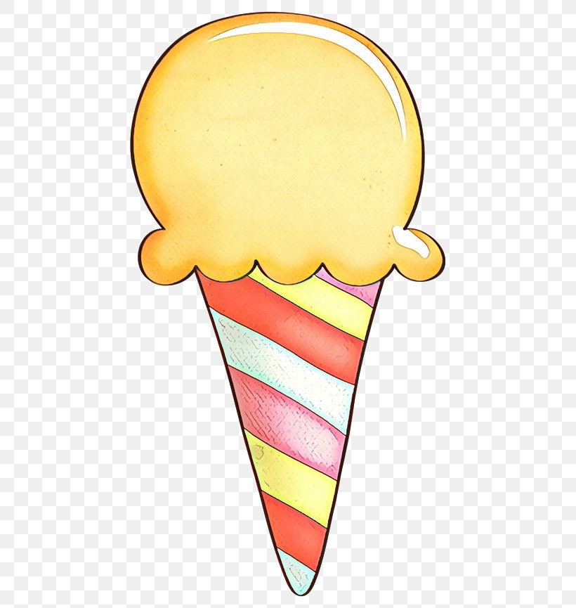 Ice Cream Cones Clip Art Illustration Line Yellow, PNG, 509x865px, Ice Cream Cones, American Food, Cartoon, Cone, Dairy Download Free