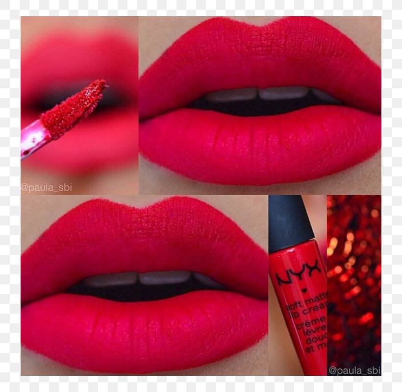 nyx matte lip cream red