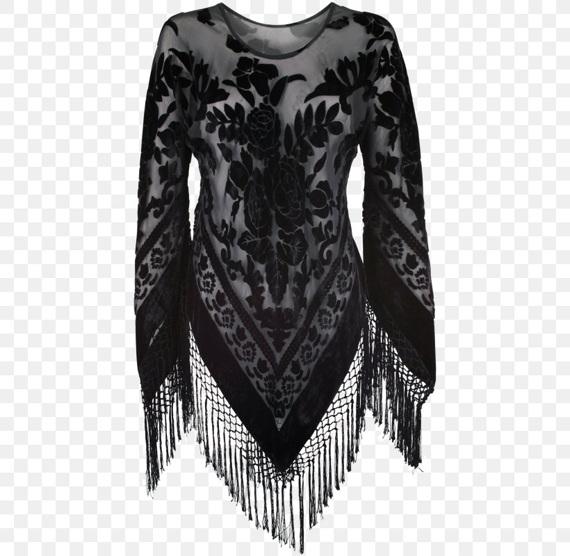 Silk Fringe Blouse Pinto Ranch Sleeve, PNG, 532x800px, Silk, Belt, Bias, Black, Blouse Download Free