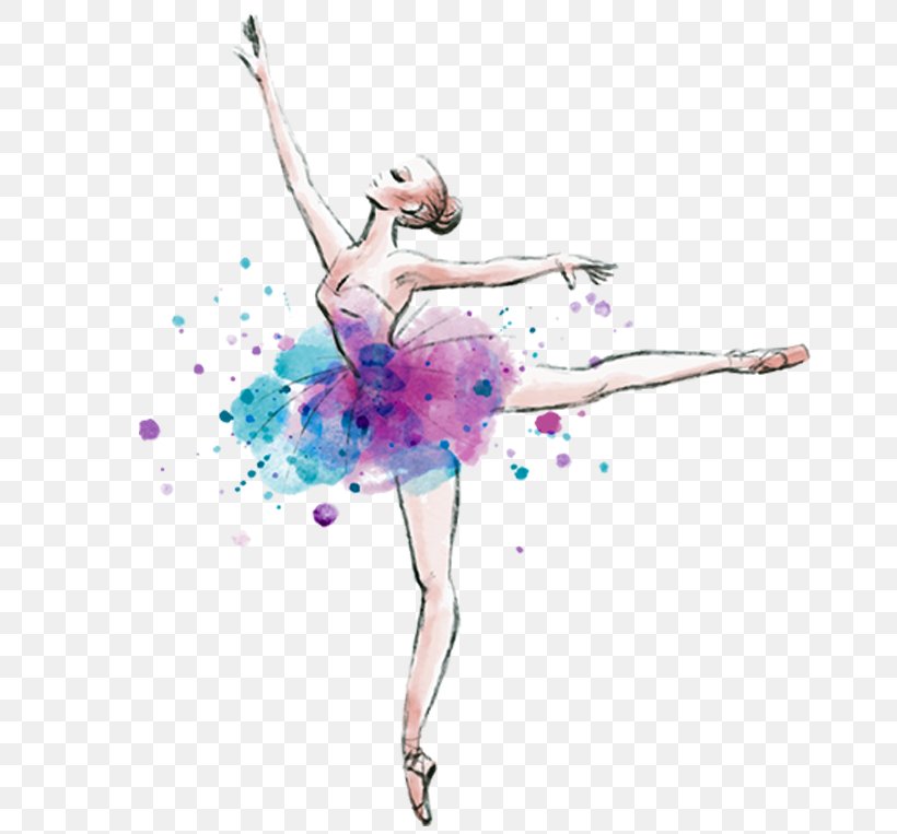 Ballet Dancer Tutu Watercolor Painting, PNG, 755x763px, Watercolor, Cartoon, Flower, Frame, Heart Download Free